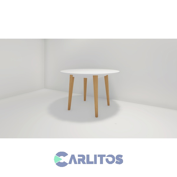 Mesa Redonda Norway 1.20 Mts Inmacol Miel y Blanco