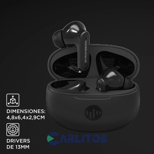 Auricular Bluetooth Stromberg-Carlson Edge Negro