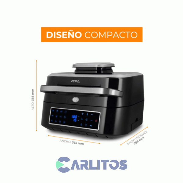 Freidora De Aire Y Grill Atma Digital Negra Fr901dp