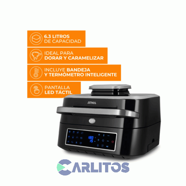 Freidora De Aire Y Grill Atma Digital Negra Fr901dp