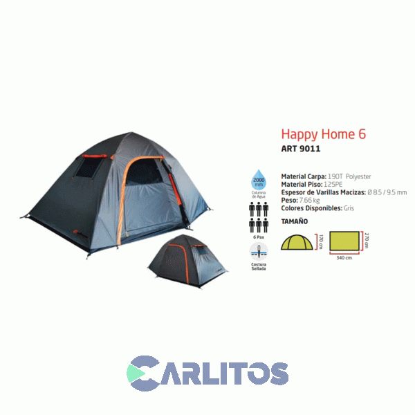 Carpa Iglu 4 Personas 2.14 X 2.14 X 1.32 Mts Goodnice Outdoor Gn-4p