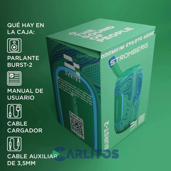 Parlante Portatil Stromberg Con Bluetooth 20 Watts Rms-Burst