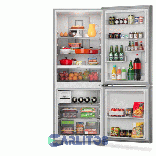 Heladera No Frost Whirlpool Combi Inverter 449 Litros Acero Inoxidable Wre57ck