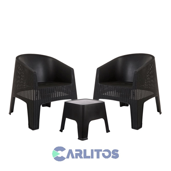 Combo X 4 Sillones Simil Ratan Oasis Capuchino Nr Oasisch