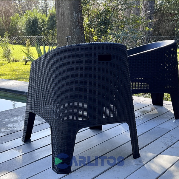 Combo X 4 Sillones Simil Ratan Oasis Capuchino Nr Oasisch
