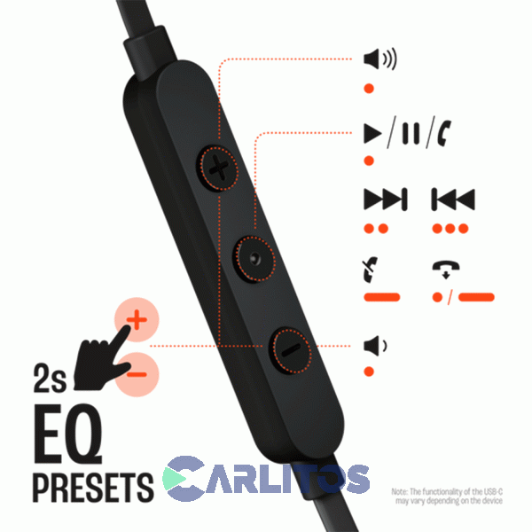 Auricular Celular Jbl Usb-c Tune T310c Jblt310cblkam Negro