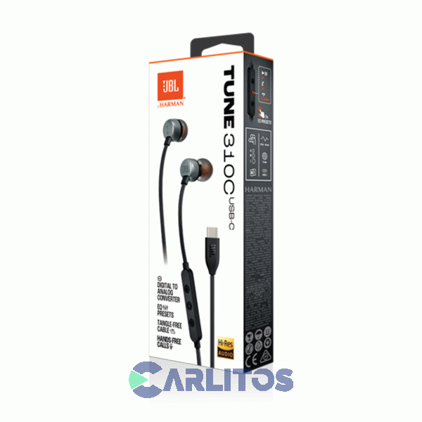 Auricular Celular Jbl Usb-c Tune T310c Jblt310cblkam Negro