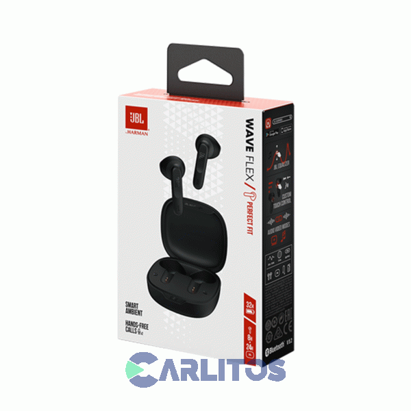 Auricular Con BluetoothJbl Wave Flex Jblwflexblkam -Negro