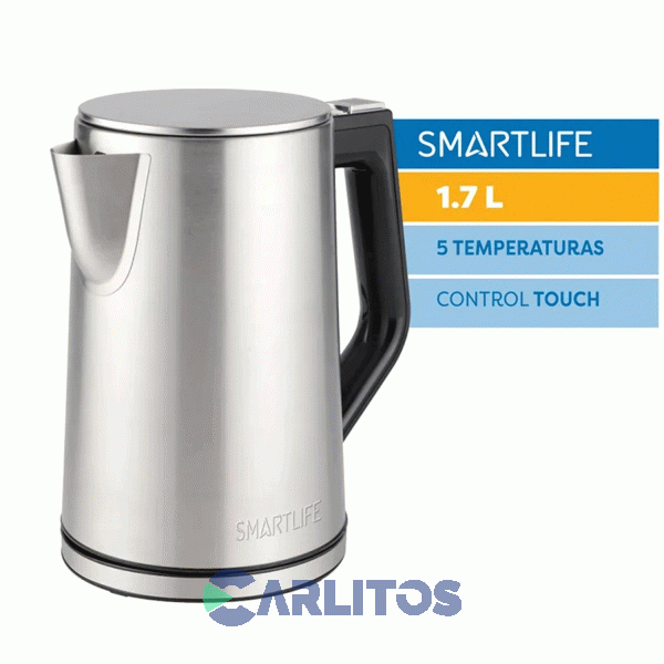 Pava Eléctrica Digital Con Jarra De Acero Inoxidable Smartlife Sl-ekd1520