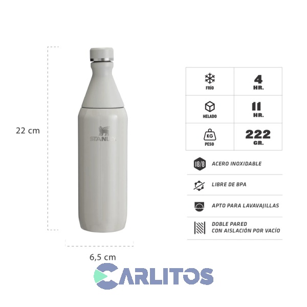 Botella De Acero Inoxidable Stanley Slim Bottle 0.591 Litros