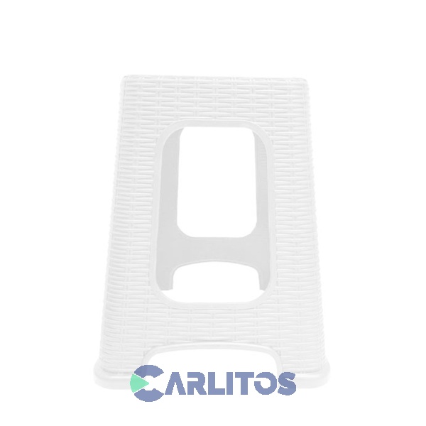 Combo X 6 Banquitos Siml Ratan Cerdeña Blanco Garden Life F705000