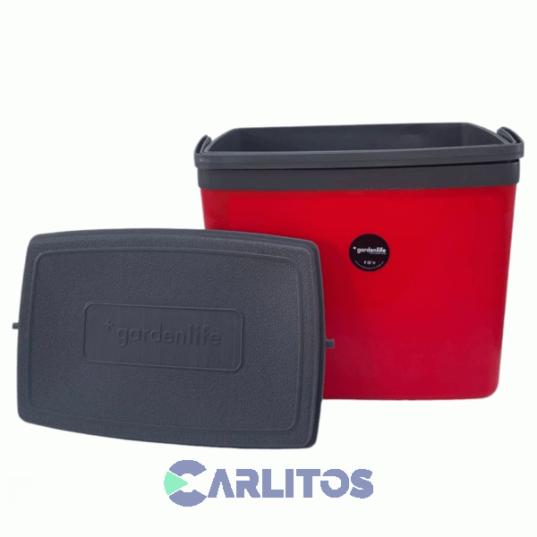Conservadora Garden Life 24 Litros Rojo Con Grafito