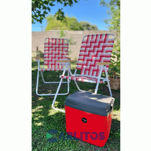Conservadora Garden Life 24 Litros Rojo Con Grafito