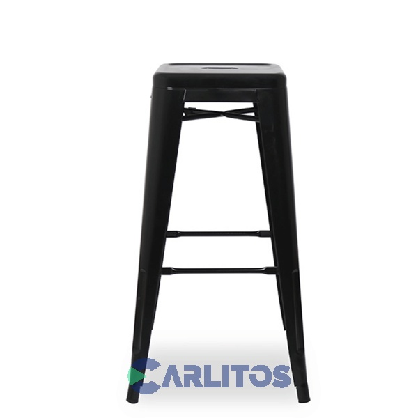 Banqueta Tolix Alta Acero Garden Life Negra Ft577501