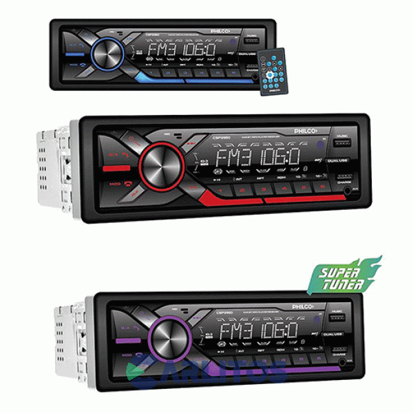 Autoestereo Sin CD Philco - Mp3 Link - Usb - Sd - Bluetooth Csp-2950