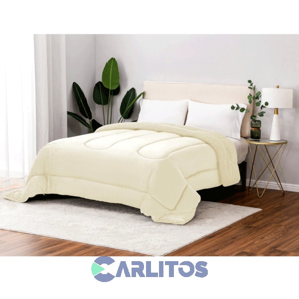 Acolchado King Size Winter Mantra Con Corderito Natural