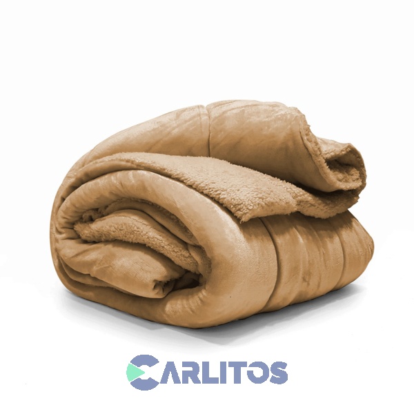 Acolchado Twin Size Winter Mantra Con Corderito Beige