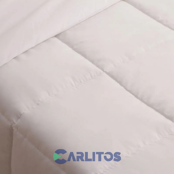 Acolchado Reversible Casablanca Blanco Oro 1 Y 1/2 Plaza.
