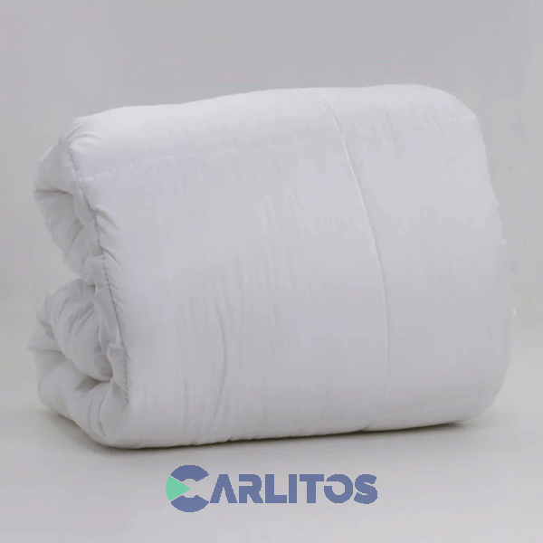 Acolchado Reversible Casablanca Blanco Oro 1 Y 1/2 Plaza.