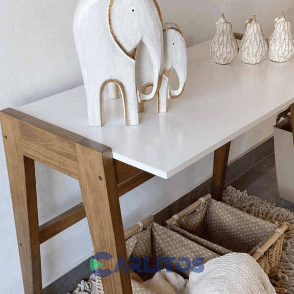 Mesa Home-Office Mobilia 5048 Pino Macizo Ambar