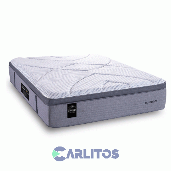 Colchón Resorte 2.00 X 2.00 Mts King Koil Brighton Con Europillow