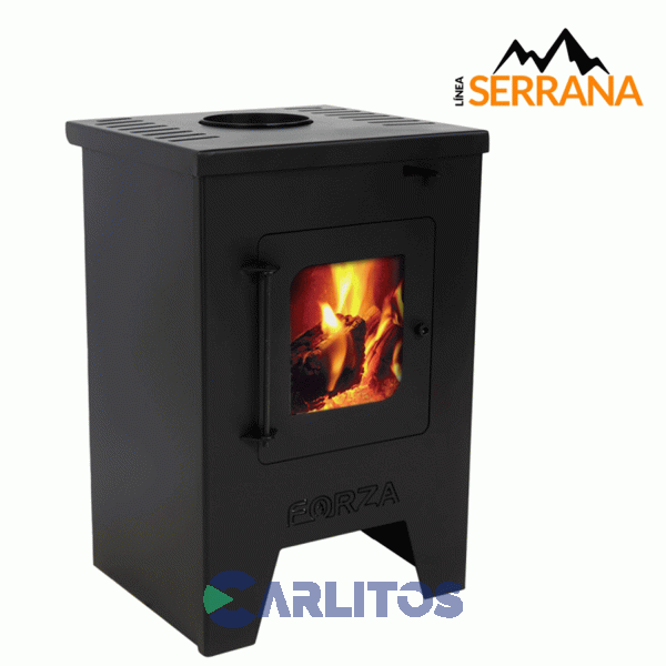 Estufa A Leña De Pie Linea Serrana Forza 10500 Kc F-10500