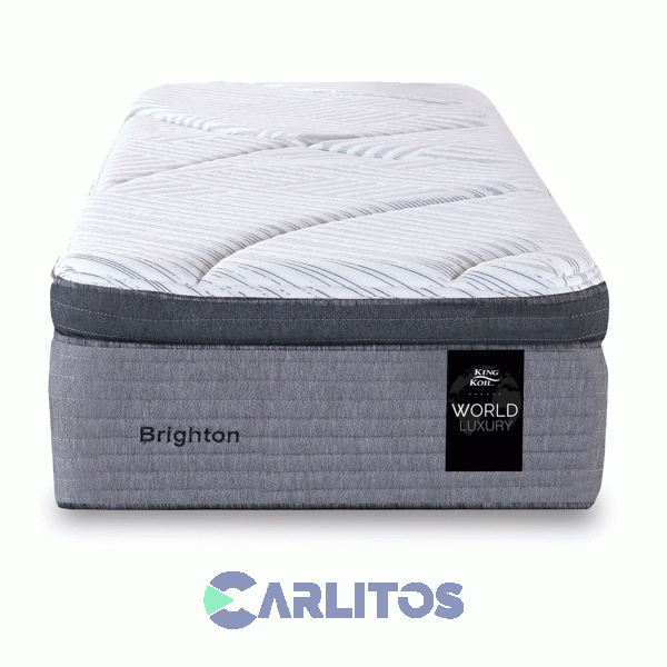Colchon Resorte  King Koil 0.80 X 1.90 Brigthon Con Europillow