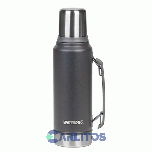 Termo De Mate Waterdog Con Manija 1 Litro Ombu Dark Grafito