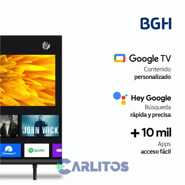 Smart TV Led 50" 4K Ultra HD Bgh Con Google TV B5024us6g