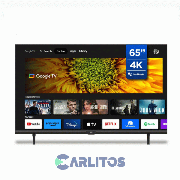 Smart Tv Led 65" 4K Ultra HD Bgh Con Google TV B6524us6g
