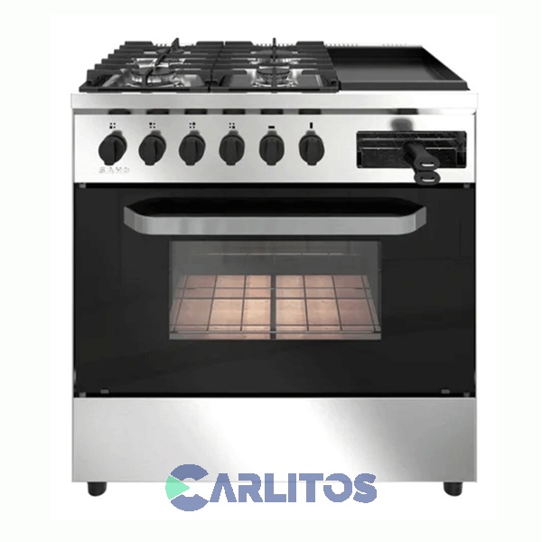 Cocina Gas Industrial Morelli 82 Cm Acero Inoxidable 16380 Ex Acero Multigrill