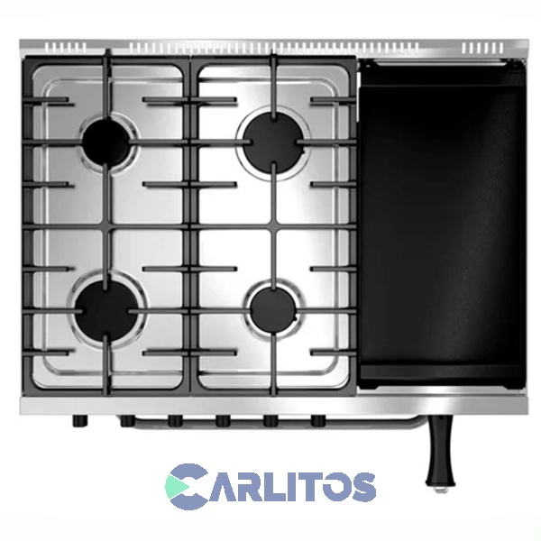 Cocina Gas Industrial Morelli 82 Cm Acero Inoxidable 16380 Ex Acero Multigrill