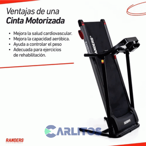 Fitness Cinta  Motorizada 1.50 Hp  Randers Inclinacion Manual