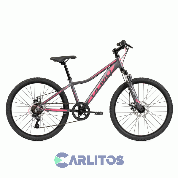 Bicicleta Olmo Todo Terreno Rod.24" Whis Negro/Fucsia