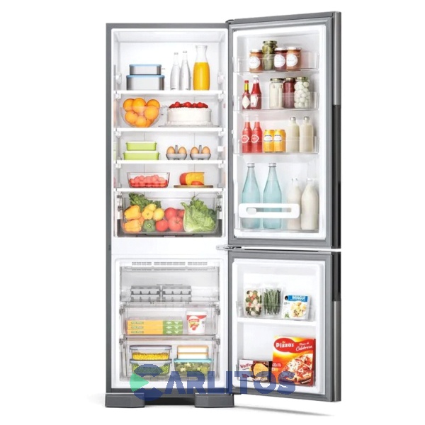 Heladera No Frost Whirpool Combi Inverter 397 Litros Acero Inoxidable Wre44bk