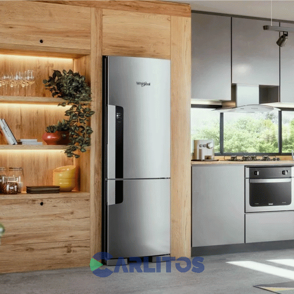 Heladera No Frost Whirpool Combi Inverter 397 Litros Acero Inoxidable Wre44bk