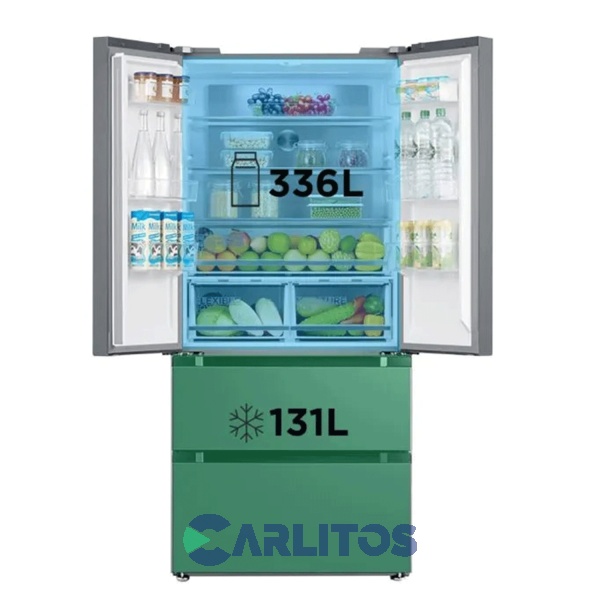 Heladera No Frost Side By Side Midea 470 Litros Inverter  Acero IRf-f17xar1