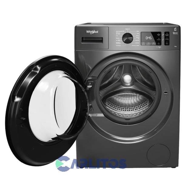LAVARROPA CARGA FRONTAL 8 KG GRIS 1200 RPM INVERTER WHIRLPOOL WNQ80AS
