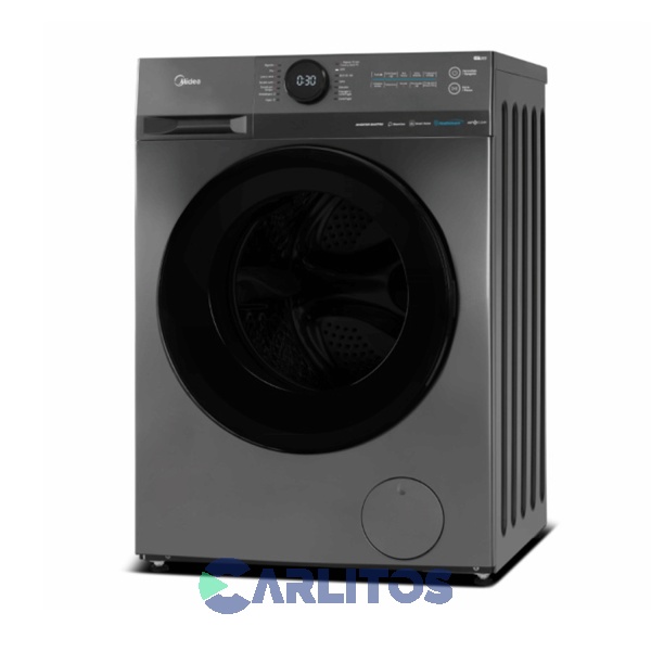 Lavasecarropa Midea Inverter 8 KG-1400 RPM  Plata Mg200d80wb/t-a1