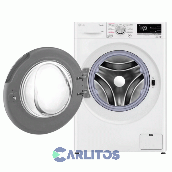 Lavarropa Carga Frontal Inverter Lg 10 KG -1400 RPM Con Wifi Bl Wm10wvc4s6