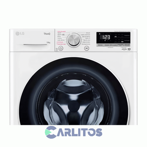Lavarropa Carga Frontal Inverter Lg 10 KG -1400 RPM Con Wifi Bl Wm10wvc4s6
