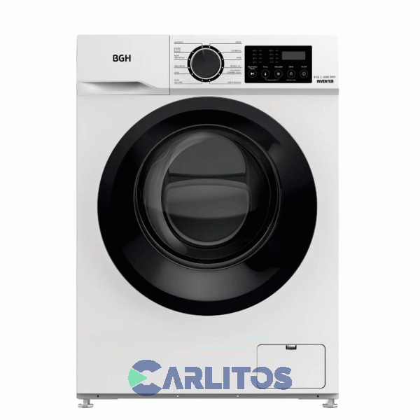 Lavarropa Carga Frontal Inverter Bgh 6 KG-1000 RPM Blanco Bwfi06w24ar