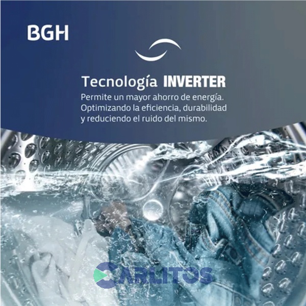 Lavarropa Carga Frontal Bgh Inverter 6 KG -1000 RPM Gris Bwfi06s24ar