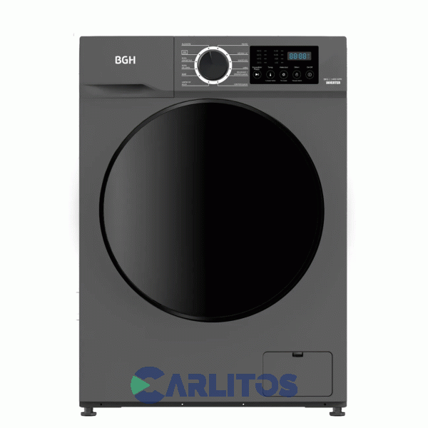Lavarropa Carga Frontal Inverter Bgh 8 KG- 1400 RPM Gris bwfi08s24ar