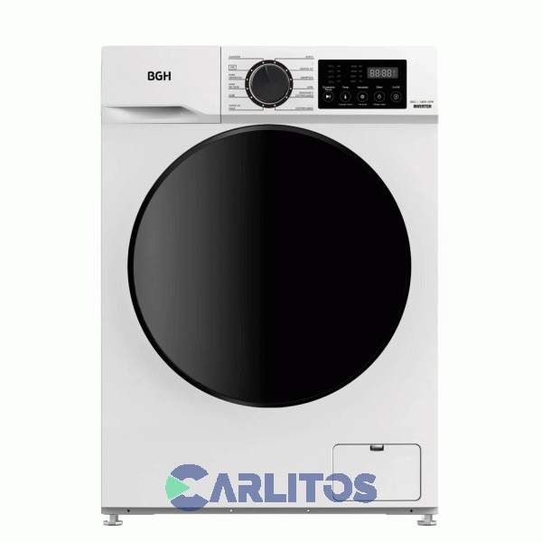 Lavarropa Carga Frontal Inverter Bgh 8 KG -1400 RPM Blanco BwfI08w24ar