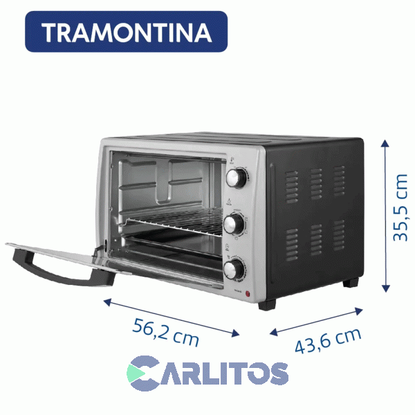 Horno Electrico Grill Tramontina Conveccion 55 Litros Silver Cook 55l Hec
