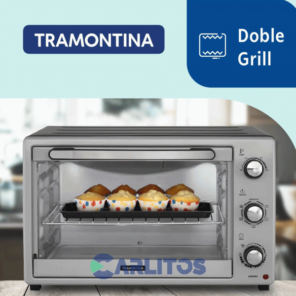 Horno Electrico Grill Tramontina Conveccion 55 Litros Silver Cook 55l Hec