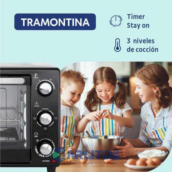 Horno Electrico Grill Tramontina 40 Litros Glass Cook