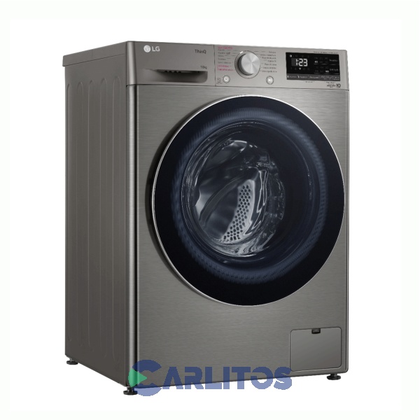 Lavarropa Carga Frontal LG Inverter 10 Kg -1400 Rpm Gris Wifi Wm10vvc4s6
