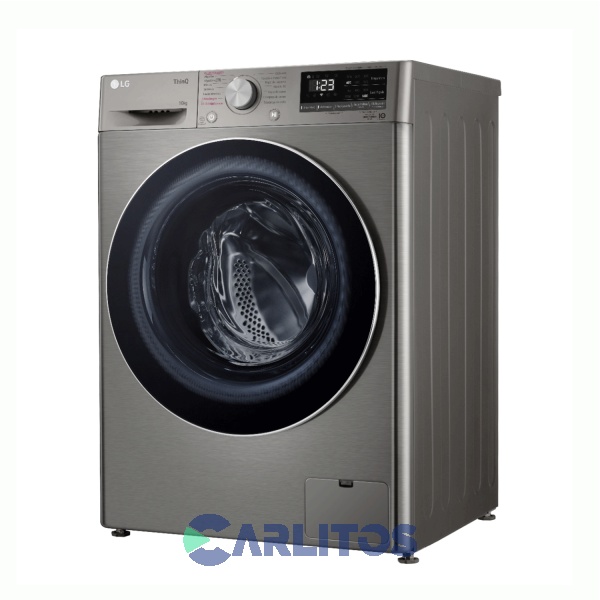 Lavarropa Carga Frontal LG Inverter 10 Kg -1400 Rpm Gris Wifi Wm10vvc4s6